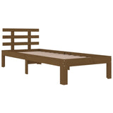 Bed Frame without Mattress Honey Brown 90x190 cm - Side View
