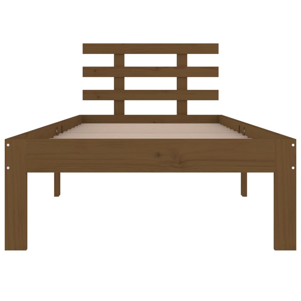 Bed Frame without Mattress Honey Brown 90x190 cm