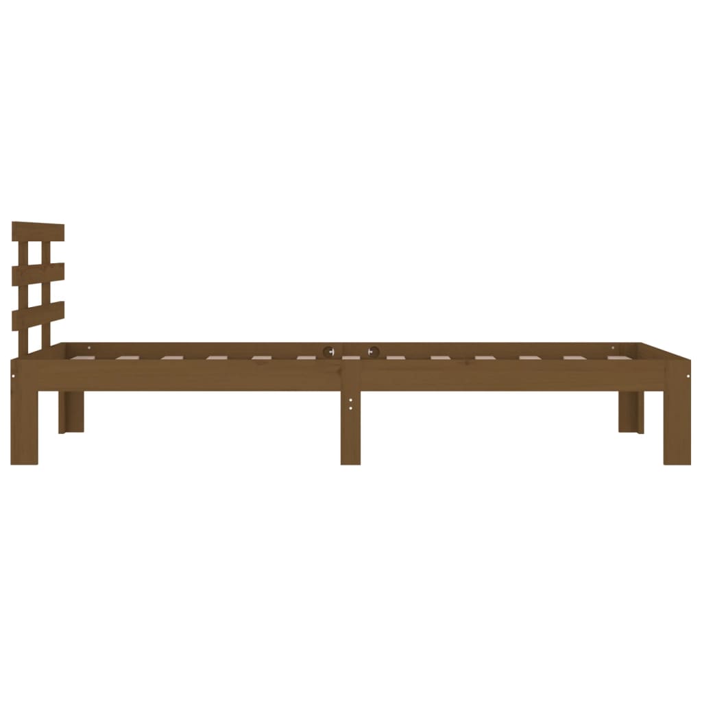 Bed Frame without Mattress Honey Brown 90x190 cm