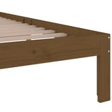 Bed Frame without Mattress Honey Brown 90x190 cm - Rear View