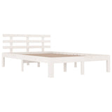 Bed Frame without Mattress White 135x190 cm - Side View