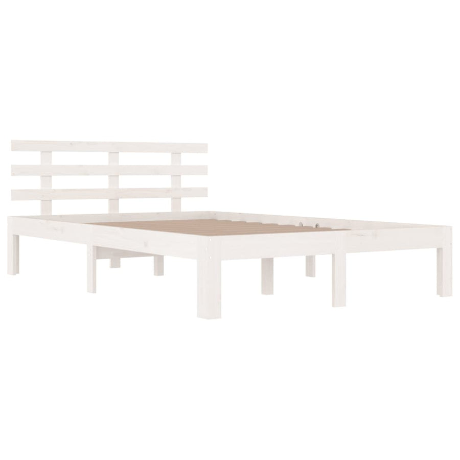 Bed Frame without Mattress White 135x190 cm