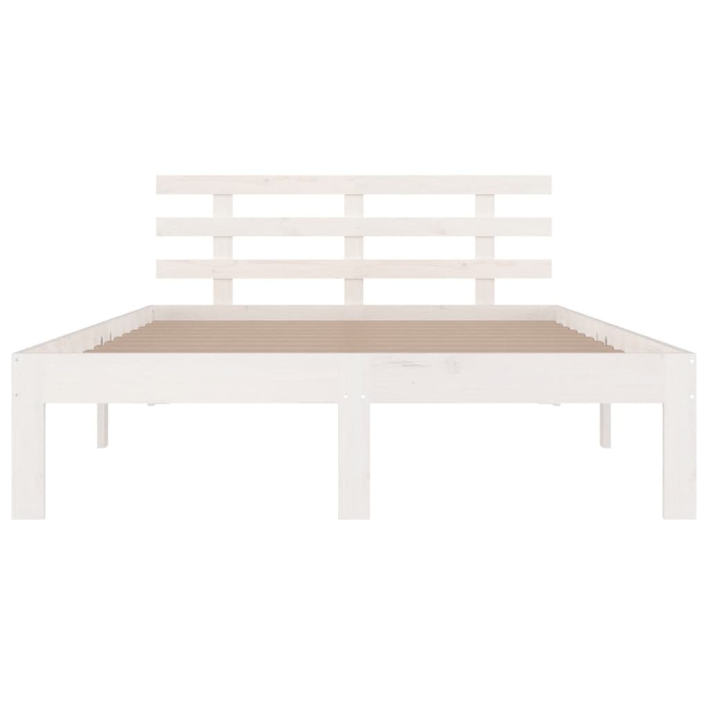 Bed Frame without Mattress White 135x190 cm