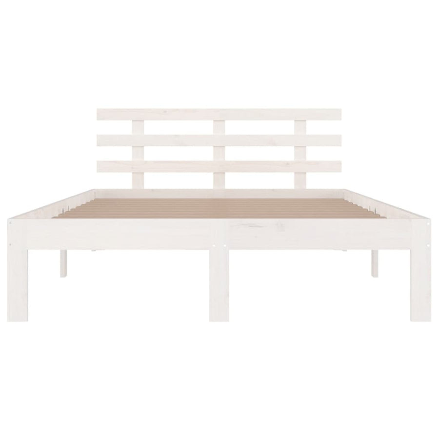 Bed Frame without Mattress White 135x190 cm