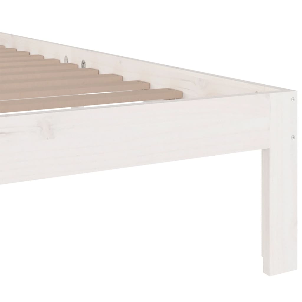 Bed Frame without Mattress White 135x190 cm