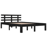 Bed Frame without Mattress Black 135x190 cm