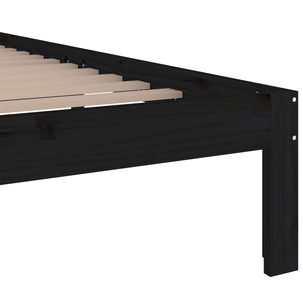 Bed Frame without Mattress Black 135x190 cm