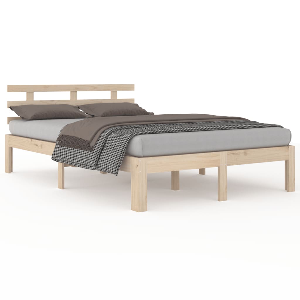Bed Frame without Mattress Solid Wood 150x200 cm