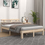 Bed Frame without Mattress Solid Wood 150x200 cm King Size