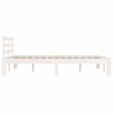 Bed Frame without Mattress White Solid Wood 150x200 cm - 45-Degree Angle