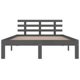 Bed Frame without Mattress Grey Solid Wood 150x200 cm - Top-Down View