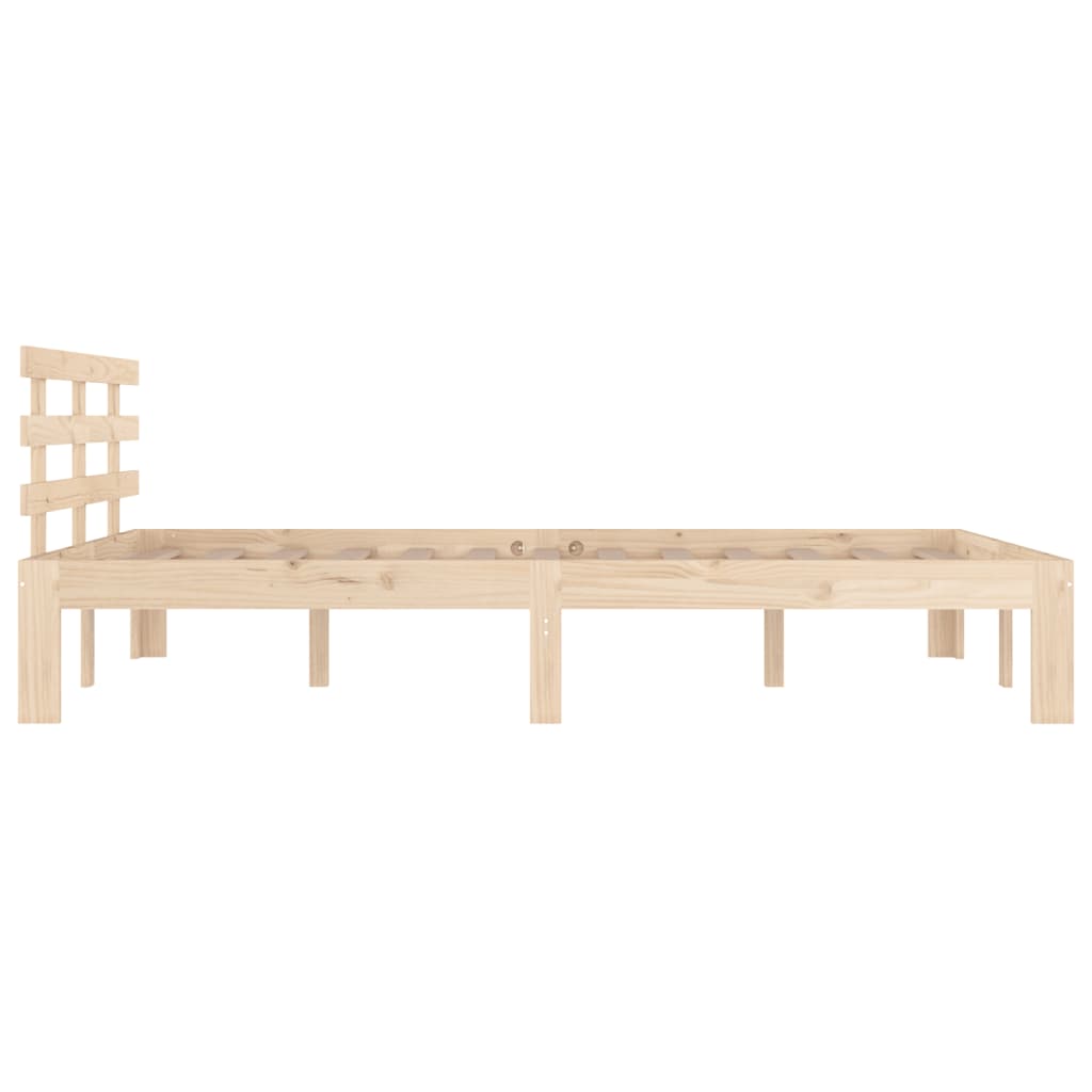 Bed Frame without Mattress Solid Wood 183x203 cm King