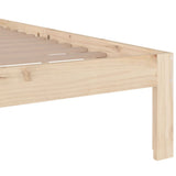 Bed Frame without Mattress Solid Wood 183x203 cm King