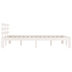 Bed Frame without Mattress White Solid Wood 180x200 cm