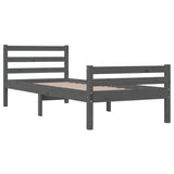 Bed Frame without Mattress Grey Solid Wood 90x190 cm - Top-Down View