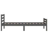 Bed Frame without Mattress Grey Solid Wood 90x190 cm
