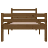 Bed Frame without Mattress Honey Brown Solid Wood 90x190 cm