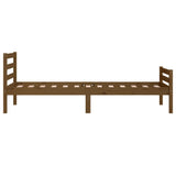 Bed Frame without Mattress Honey Brown Solid Wood 90x190 cm