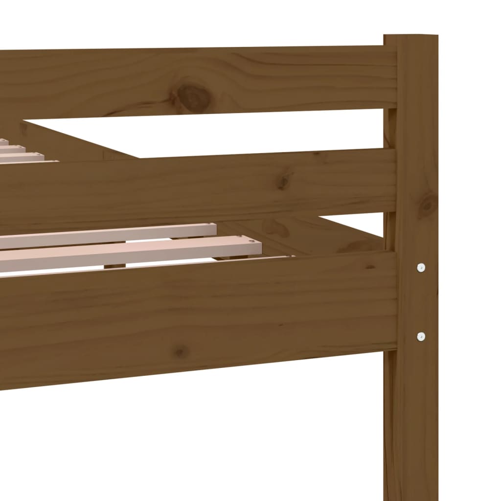 Bed Frame without Mattress Honey Brown Solid Wood 90x190 cm