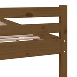 Bed Frame without Mattress Honey Brown Solid Wood 90x190 cm - Close-Up Angle