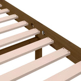 Bed Frame without Mattress Honey Brown Solid Wood 90x190 cm - Low Angle