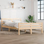 Bed Frame without Mattress Solid Wood 135x190 cm