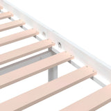 Bed Frame without Mattress White Solid Wood 135x190 cm