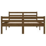 Bed Frame without Mattress Honey Brown Solid Wood 135x190 cm