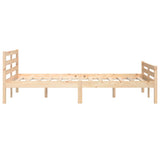 Bed Frame without Mattress Solid Wood 150x200 cm - Rear View