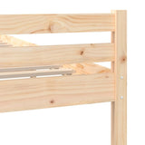 Bed Frame without Mattress Solid Wood 150x200 cm - Close-Up Angle