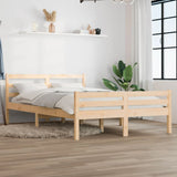 Bed Frame without Mattress Solid Wood 150x200 cm