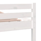 Bed Frame without Mattress White Solid Wood 150x200 cm