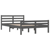 Bed Frame without Mattress Grey Solid Wood 150x200 cm
