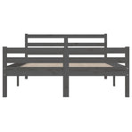 Bed Frame without Mattress Grey Solid Wood 150x200 cm King Size