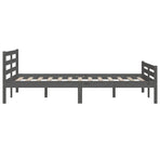 Bed Frame without Mattress Grey Solid Wood 150x200 cm King Size