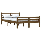 Bed Frame without Mattress Honey Brown Solid Wood 150x200 cm