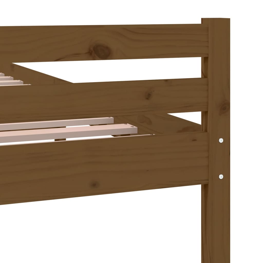 Bed Frame without Mattress Honey Brown Solid Wood 150x200 cm
