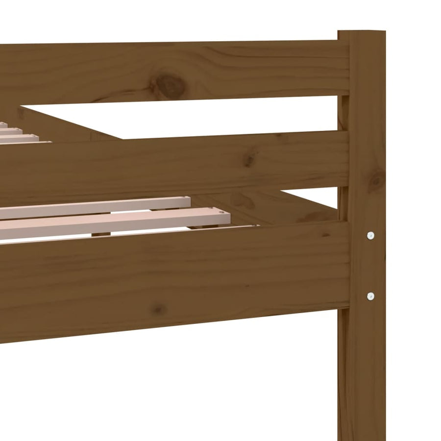 Bed Frame without Mattress Honey Brown Solid Wood 150x200 cm