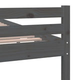 Bed Frame without Mattress Grey Solid Wood 183x203 cm King - Close-Up Angle