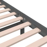 Bed Frame without Mattress Grey Solid Wood 183x203 cm King