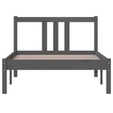 Bed Frame without Mattress Grey Solid Wood 90x190 cm - Top-Down View