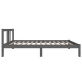 Bed Frame without Mattress Grey Solid Wood 90x190 cm
