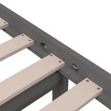Bed Frame without Mattress Grey Solid Wood 90x190 cm - Rear View