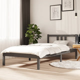 Bed Frame without Mattress Grey Solid Wood 90x190 cm