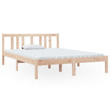 Bed Frame without Mattress Solid Wood 135x190 cm