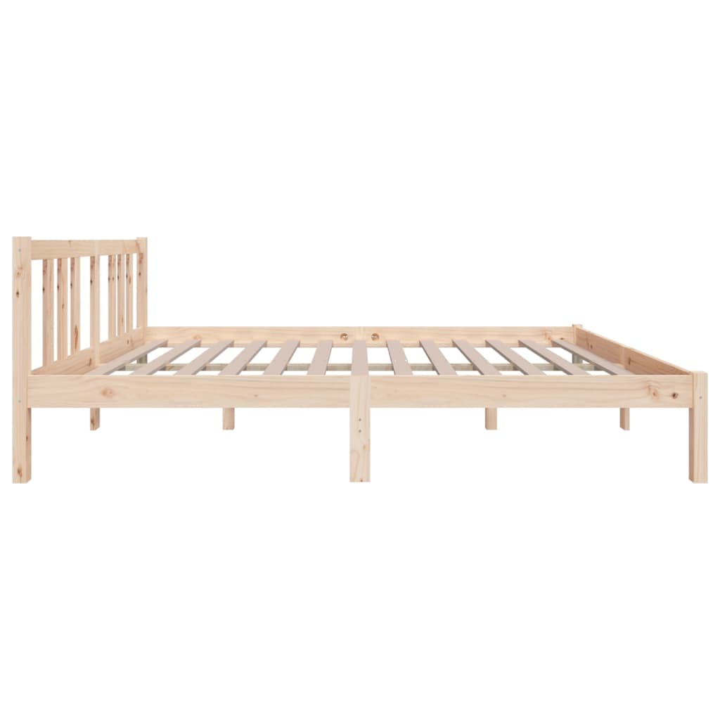 Bed Frame without Mattress Solid Wood 135x190 cm