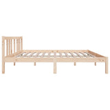 Bed Frame without Mattress Solid Wood 135x190 cm - 45-Degree Angle