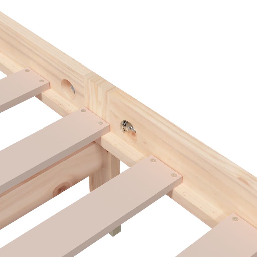 Bed Frame without Mattress Solid Wood 135x190 cm