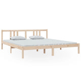 Bed Frame without Mattress Solid Wood 183x203 cm King - Front View