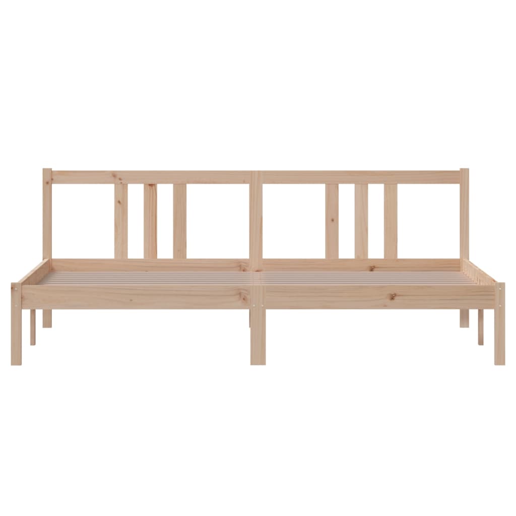 Bed Frame without Mattress Solid Wood 183x203 cm King